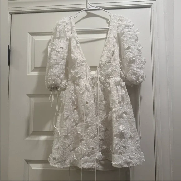 For Love and Lemons White Mini Lace Dress - Picture 6 of 9